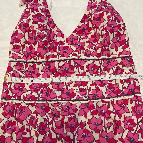 Lilly Pulitzer Vintage Class Act Willa Halter Dress Pink and Navy flowers - Picture 9 of 12